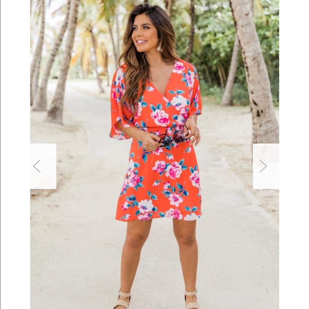 A New Tomorrow Orange Pink Lily Dress